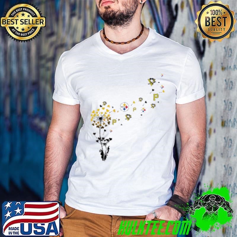 Dandelion Pittsburgh Steelers And Pittsburgh Penguins Guys V Neck