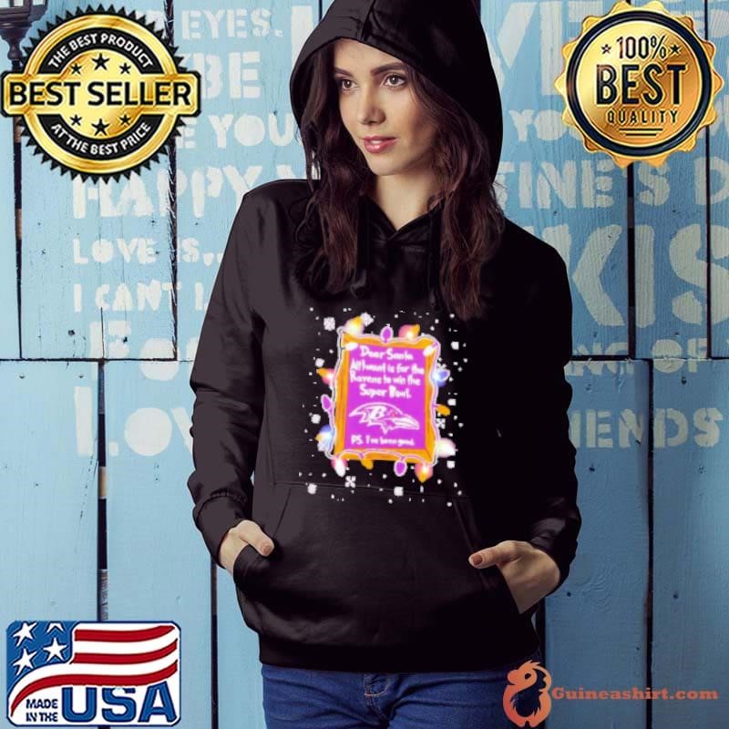 Dear Santa Baltimore Ravens Christmas Lights Hoodie