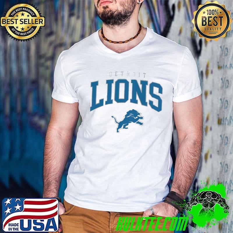 Detroit Lions Classic Arched Logo Guys V Neck