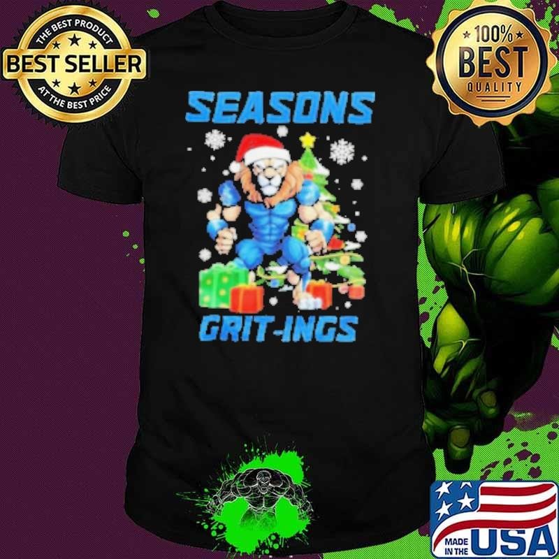 Detroit Lions Season’s Grit Ings Christmas Unisex