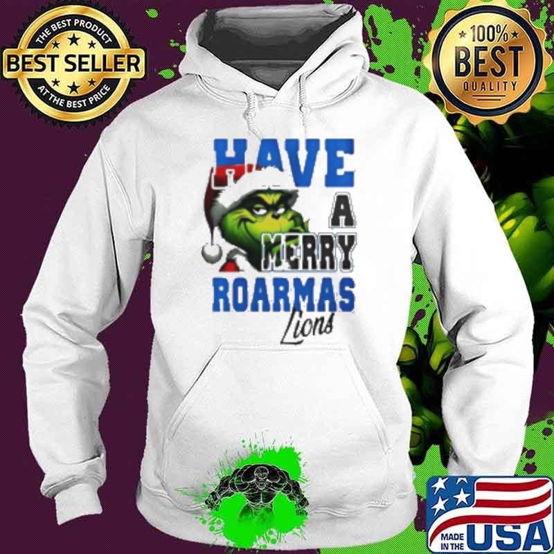 Detroit Lions have a Merry Roarmas Lions Grinch Christmas Hoodie