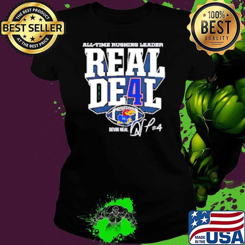 Devin Neal Kansas Jayhawks All Time Rushing Leader Real Deal Shirt