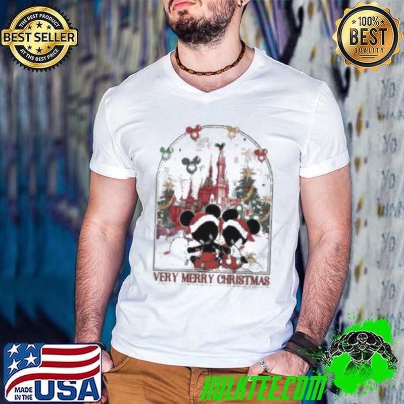 Disney Couples Christmas Shirt, Mickey And Minnie Christmas Guys V Neck