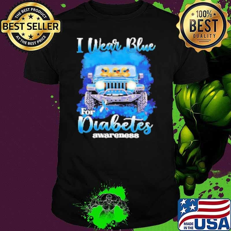 Duck driving car I wear blue for Diabetes Awareness Unisex