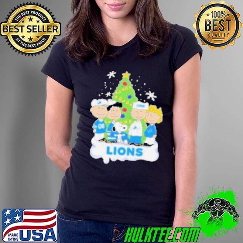 Event Christmas Peanuts Characters X Detroit Lions Ladies Tee