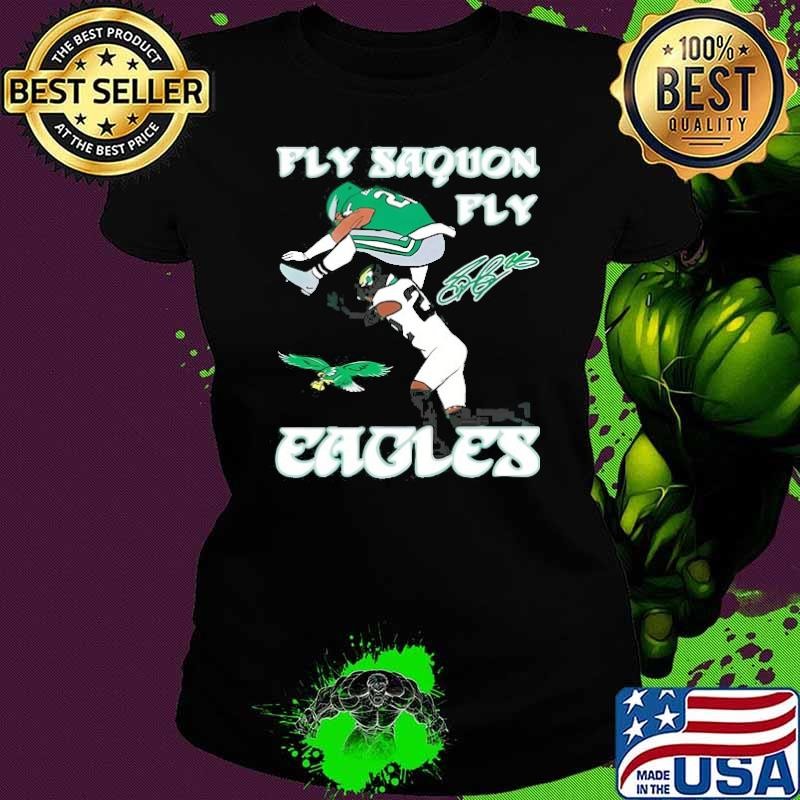Fly Saquon Fly Eagles Saquon Barkley The Reverse Hurdle Jarrian Jones Ladies tee