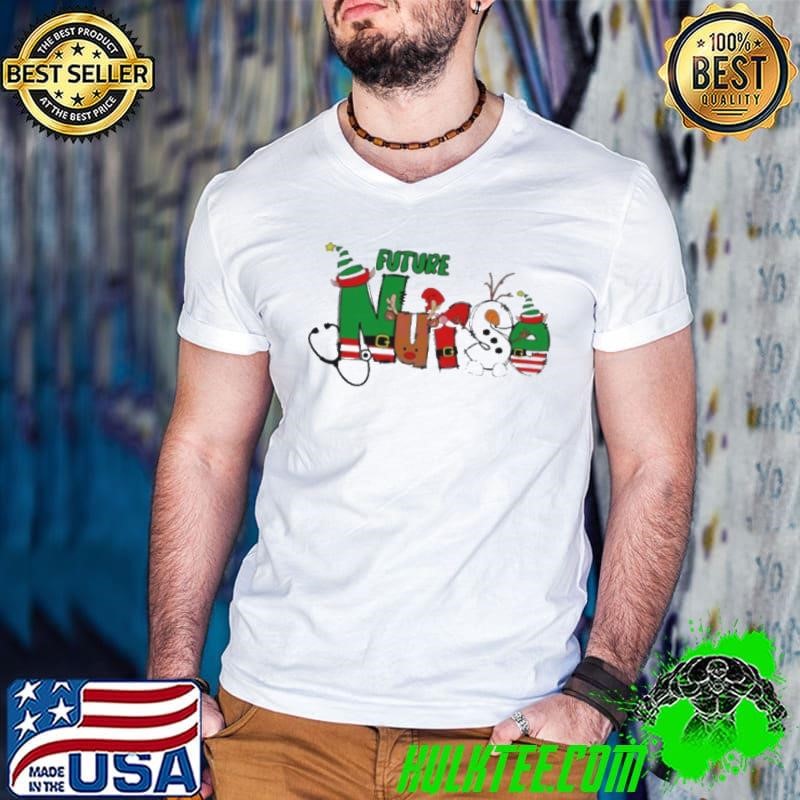 Future Nurse Christmas Elf Santa shirt
