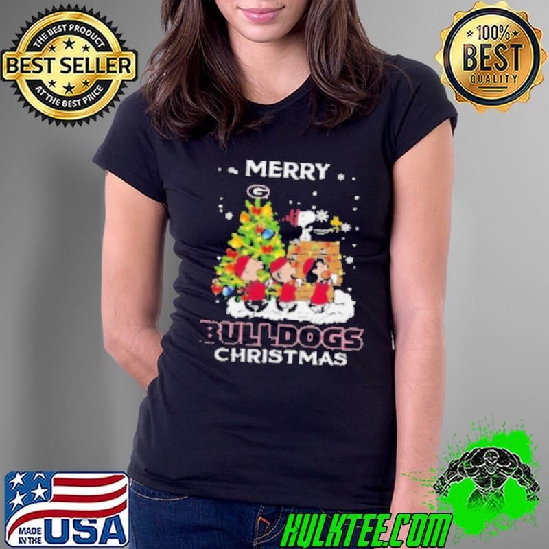 Georgia Bulldogs X Snoopy And Friends Merry Christmas 2024 Shirt