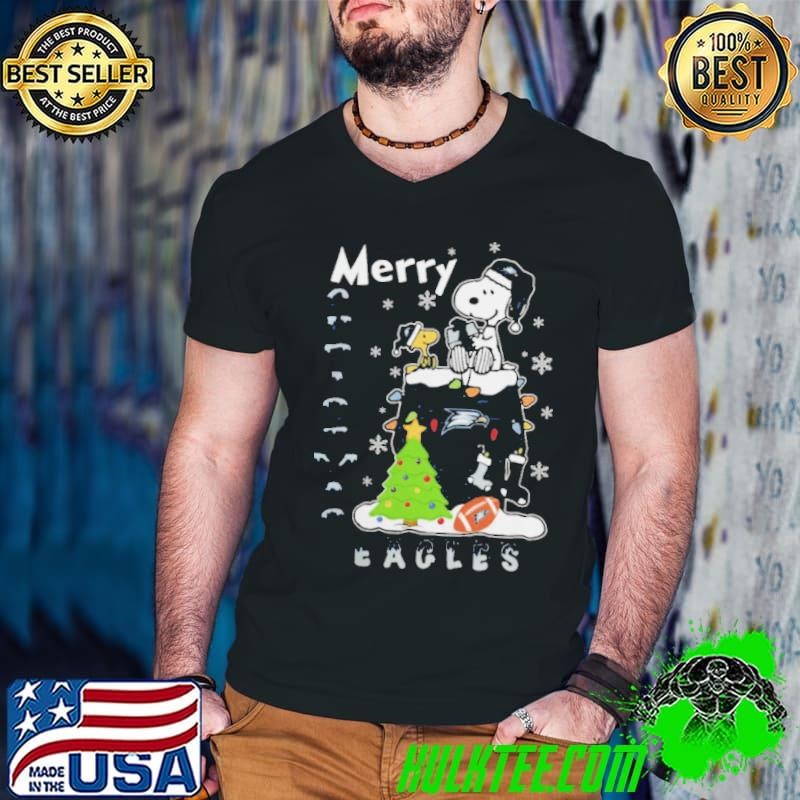 Georgia Southern Eagles Snoopy And Woodstock Merry Christmas Shirt