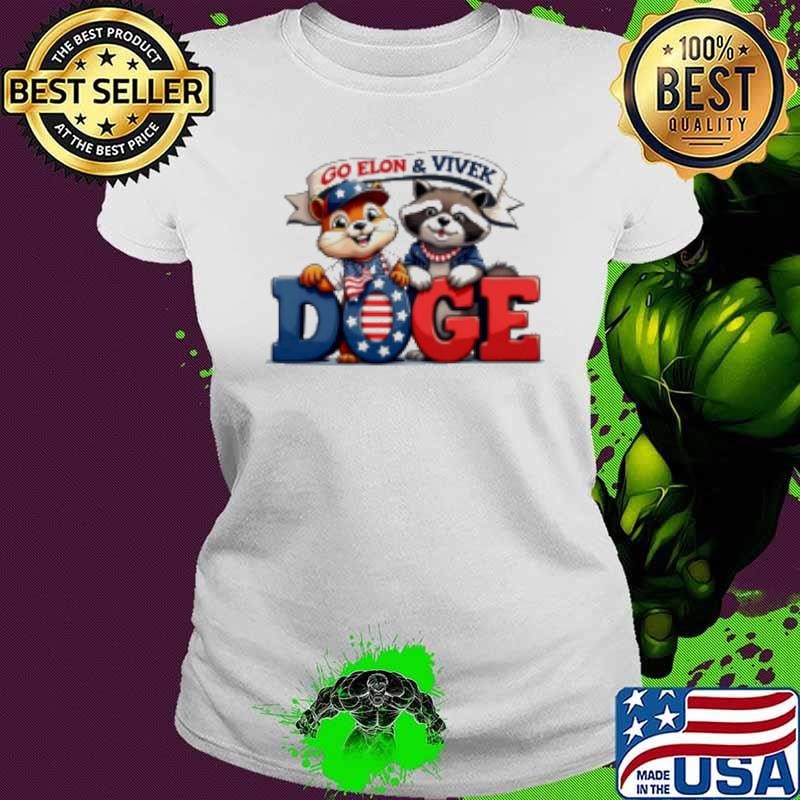 Go Elon Musk and Vivek Ramaswamy Doge Ladies tee