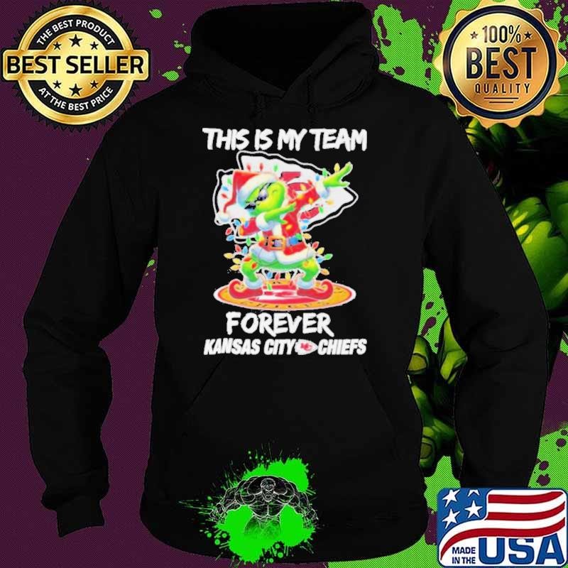 Grinch Dabbing This Is My Team Forever Kansas City Chiefs Christmas Shirt