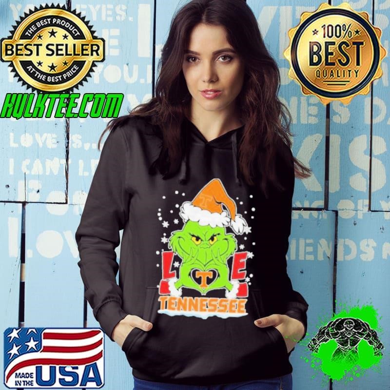 Grinch Hand Love Tennessee Volunteers Christmas Shirt