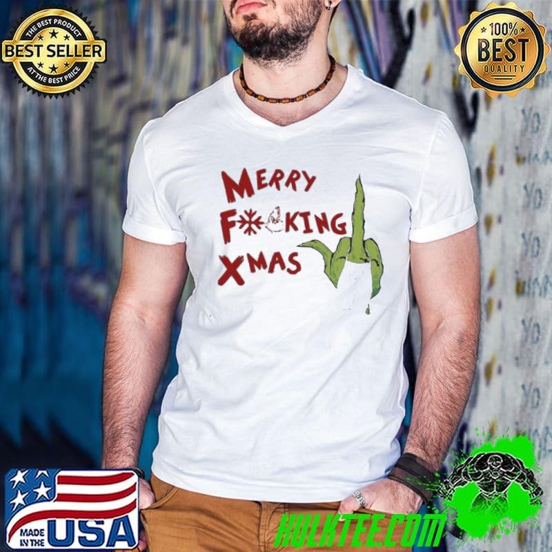 Grinch Hand Merry Fucking Xmas Christmas shirt