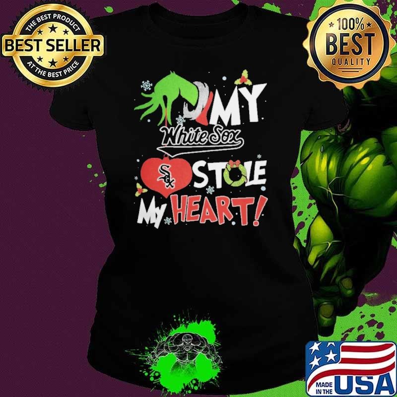 Grinch Hand My Chicago White Sox Stole My Heart Christmas 2024 Shirt