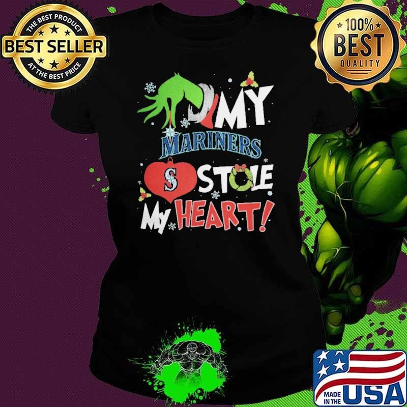 Grinch Hand My Seattle Mariners Stole My Heart Christmas 2024 Shirt