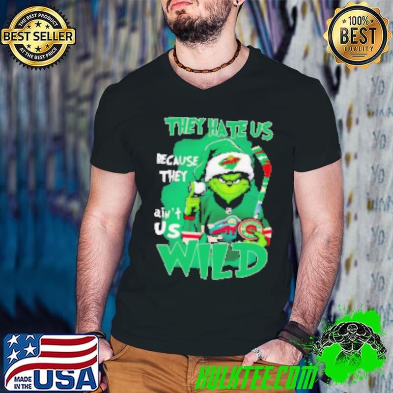 Grinch Minnesota Wild Christmas they hate us because they aint us Guys V Neck
