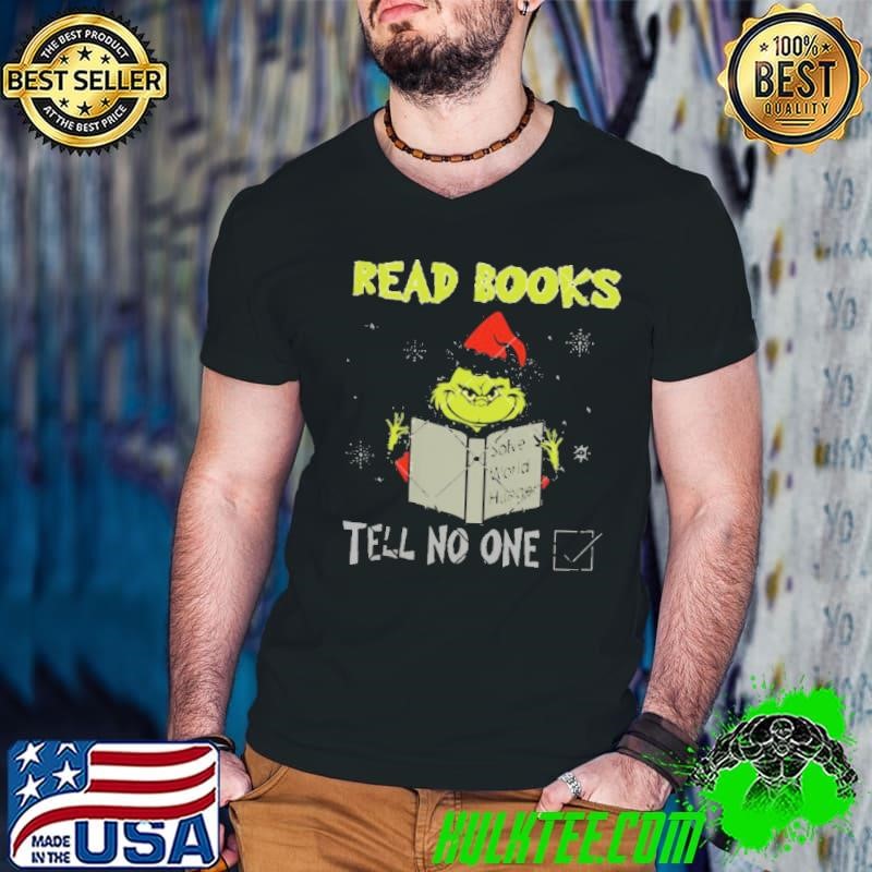 Grinch Read Books Christmas shirt