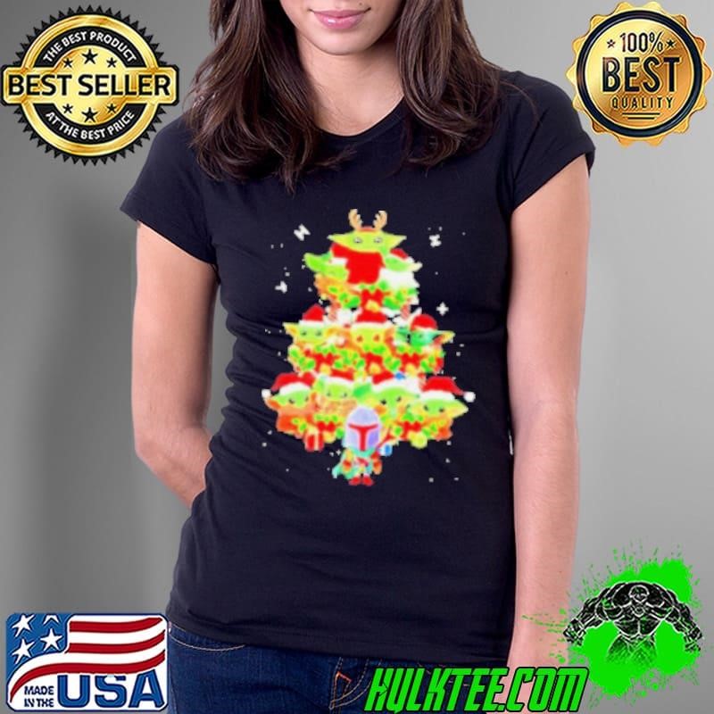 Grogu Santa Christmas tree Merry Christmas shirt