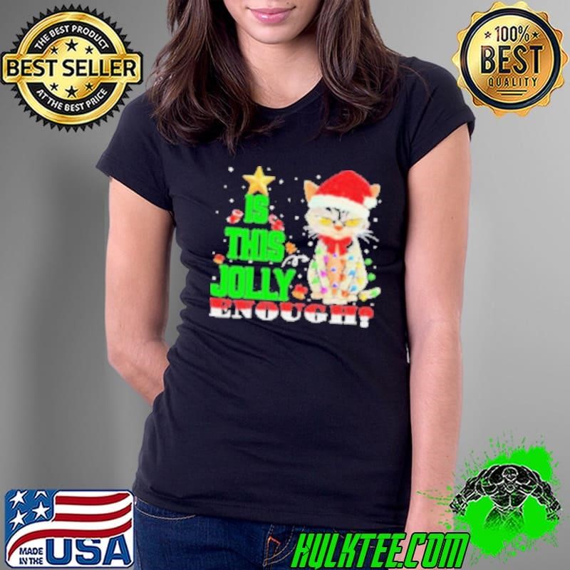 Grumpy Cat Is This Jolly Enough Christmas Ladies Tee