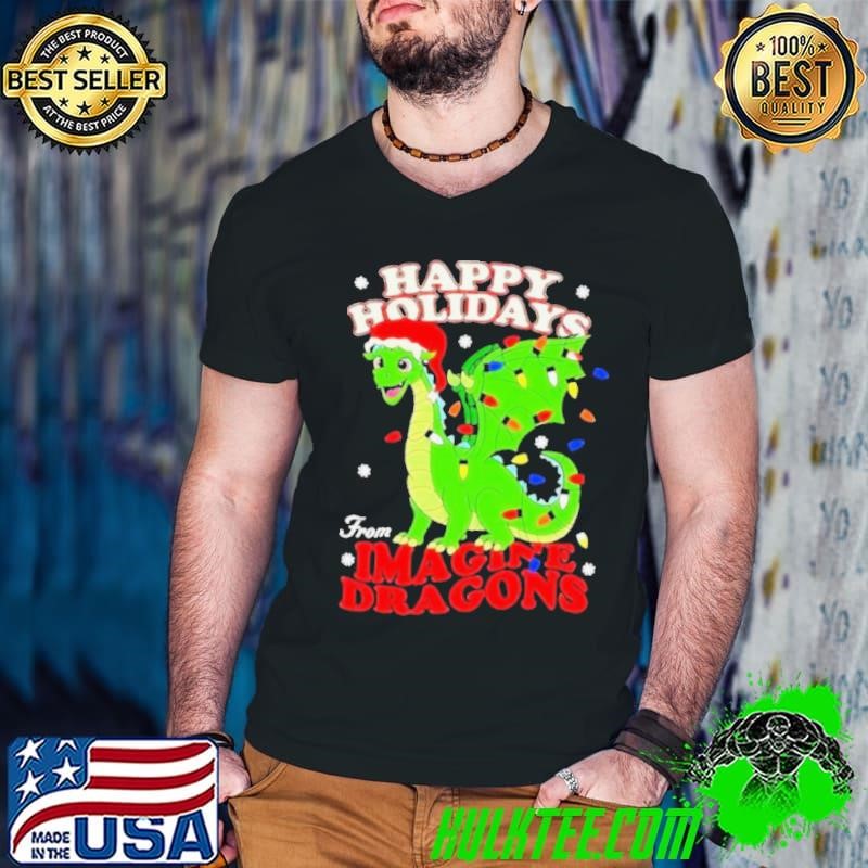 Happy Holiday to Imagine Dragons Christmas Guys V Neck