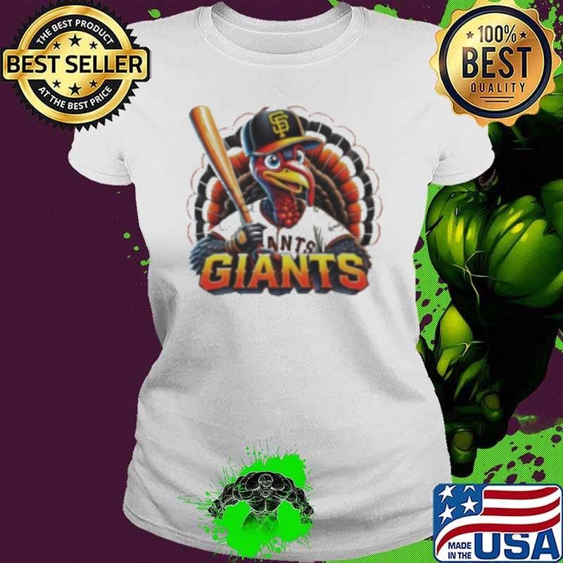 Happy Thanksgiving San Francisco baseball Turkey Ladies tee