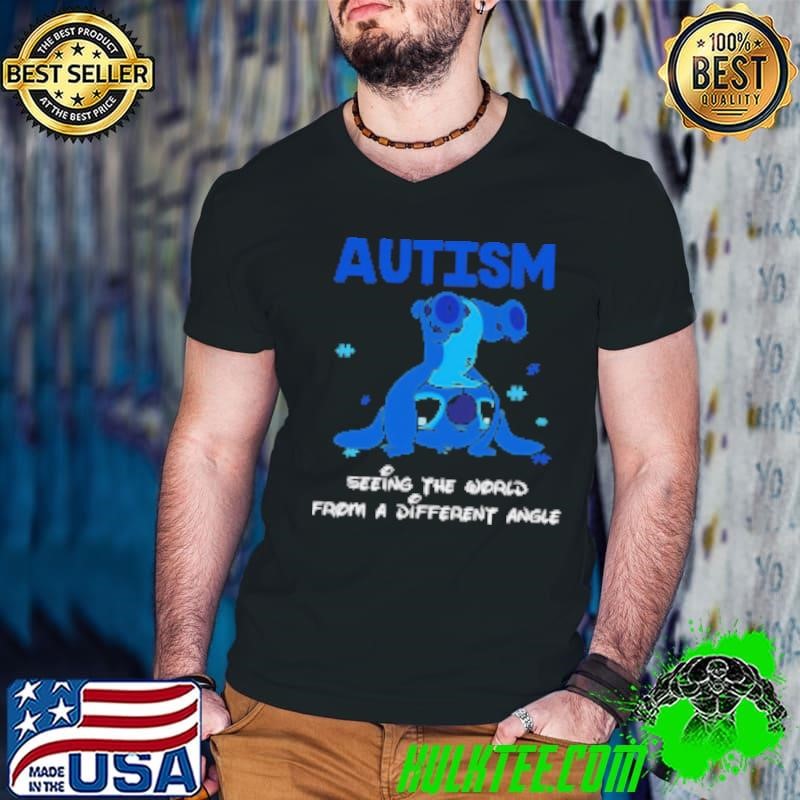 Headstanding Stitch Autism Seeing The World From A Different Angle Guys V Neck