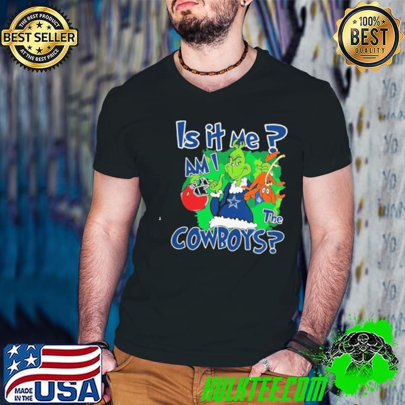 It Me Am I The Cowboys Football Christmas Party Grinchy Guys V Neck