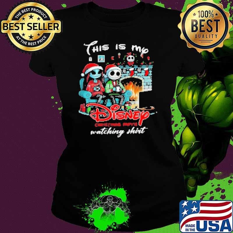Jack Skellington And Sally This Is My Disney Christmas Movie Watching Christmas Shirt