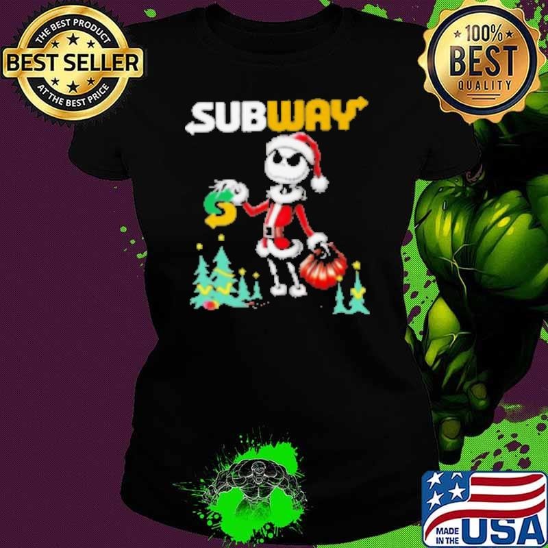 Jack Skellington subway Ho Ho Ho Christmas Shirt