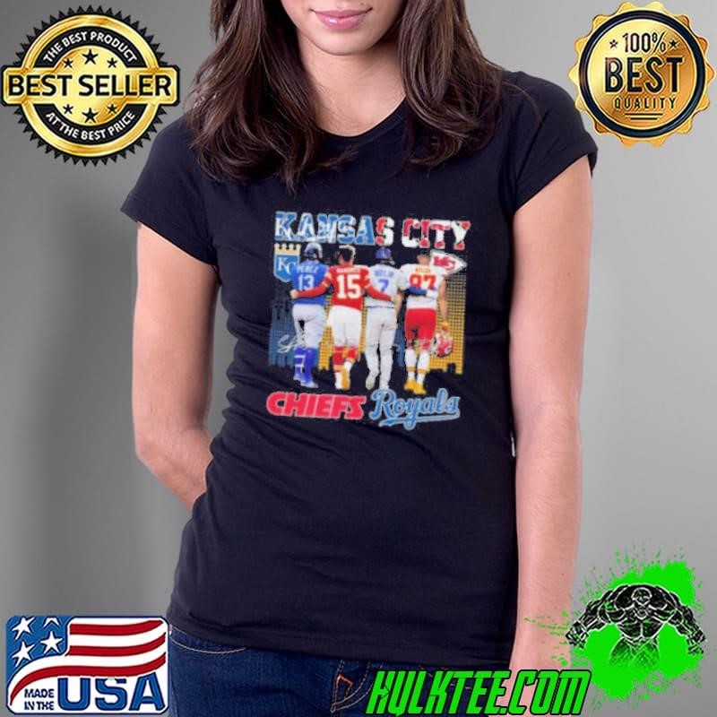 Kansas City Chiefs Football Friends Kansas City Royals 2024 Ladies Tee