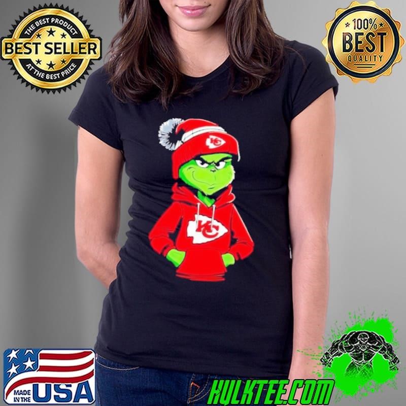 Kansas City Chiefs Grinch Merry Christmas ornament Ladies Tee