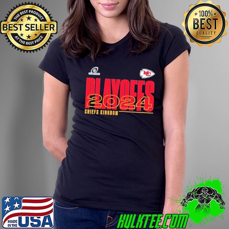 Kansas City Chiefs Playoffs NFL 2024 Chiefs Kingdom Ladies Tee