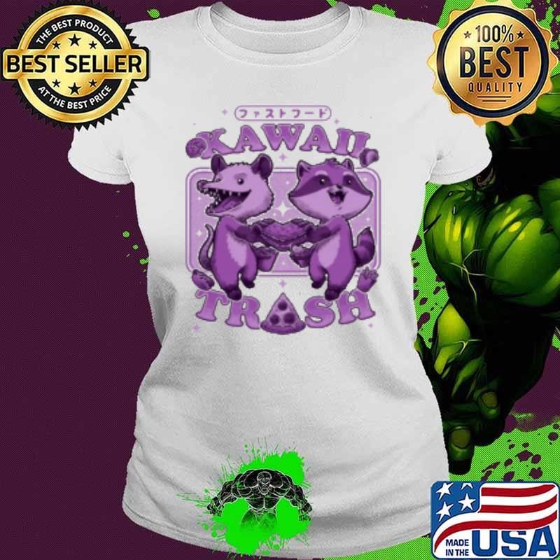 Kawaii Fastfood Trash Animals Ladies tee