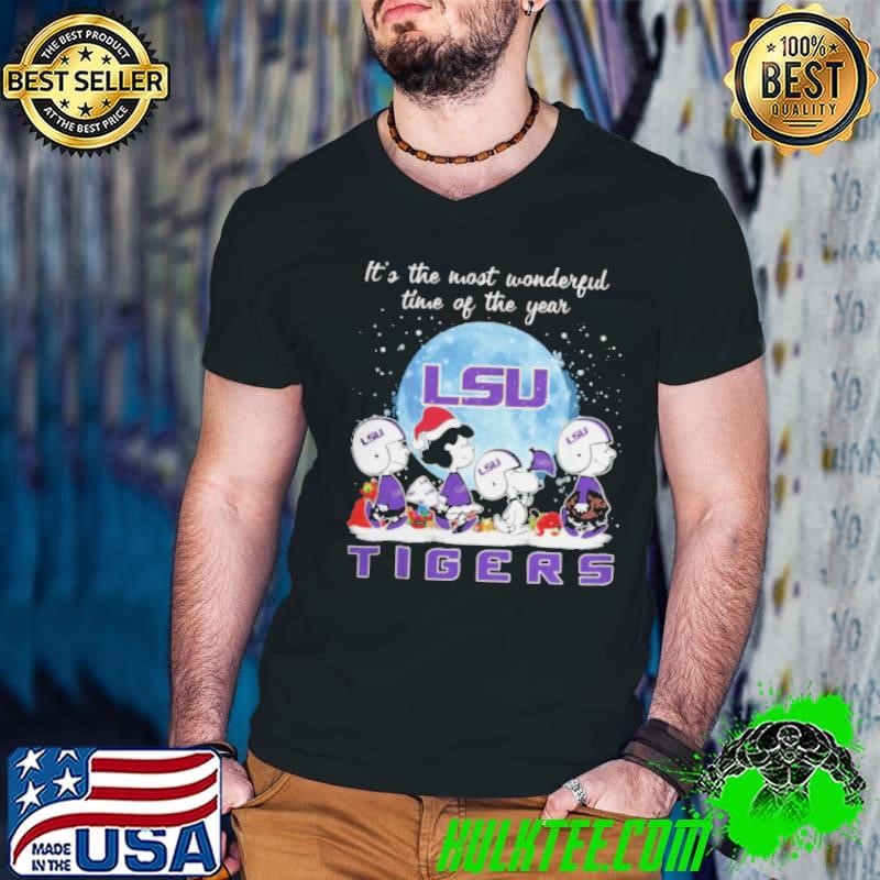 LSU Tigers It The Most Wonderful Time Of The Year Peanut Characters Christmas Shirt