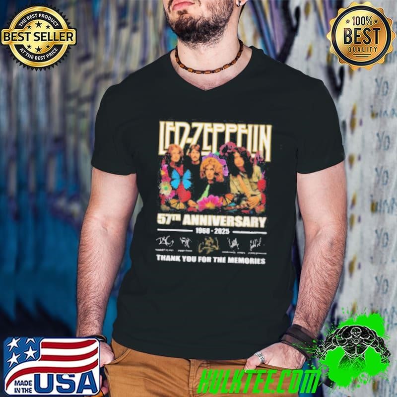 Led Zeppelin Band 57th Anniversary 1968 2025 Thank You For The Memories Guys V Neck
