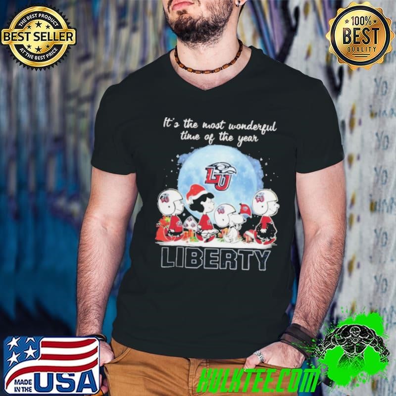 Liberty Flames It The Most Wonderful Time Of The Year Peanut Characters Christmas Shirt