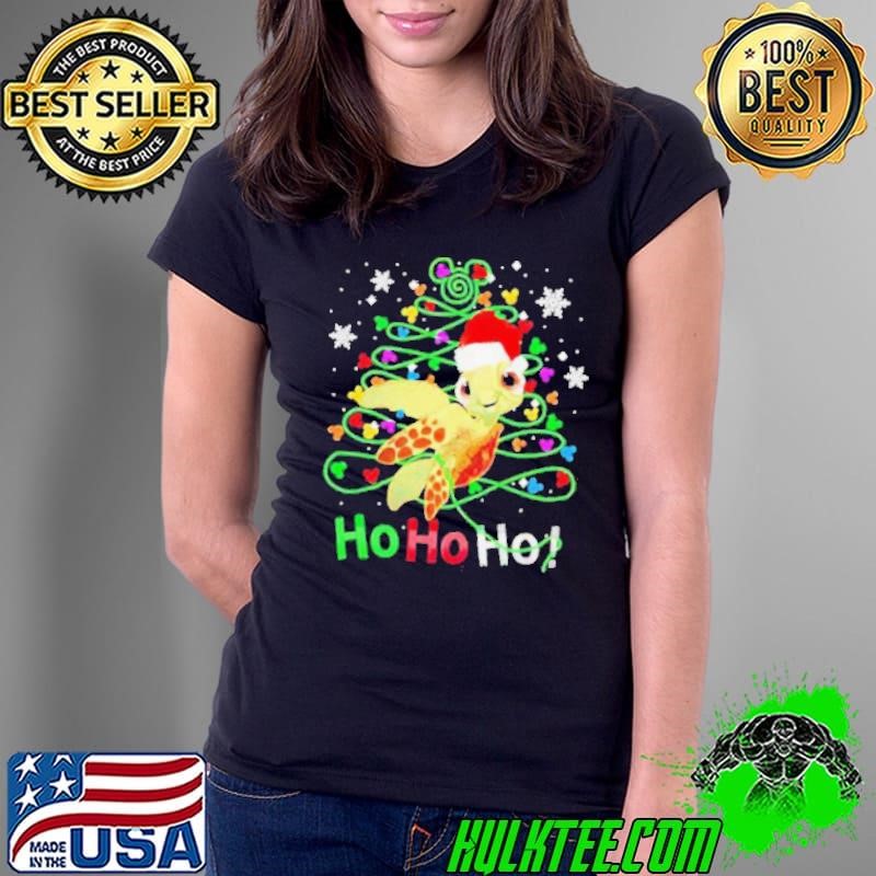 Limited Turtle Ho Ho Ho Pine Tree Christmas 2024 Ladies Tee