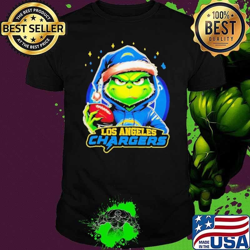 Los Angeles Chargers Grinch wearing Santa hat Christmas 2024 Unisex