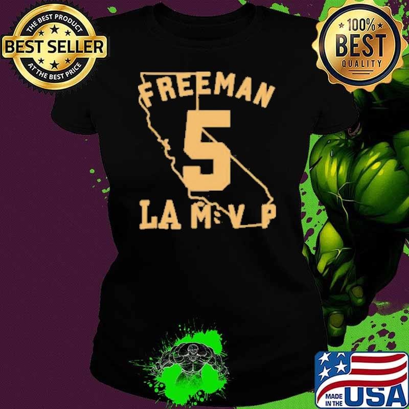 Los Angeles Dodgers MVP Freddie Freeman 5 State map shirt