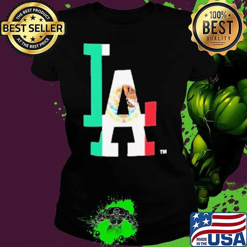Los Angeles Dodgers Mexico flag logo shirt