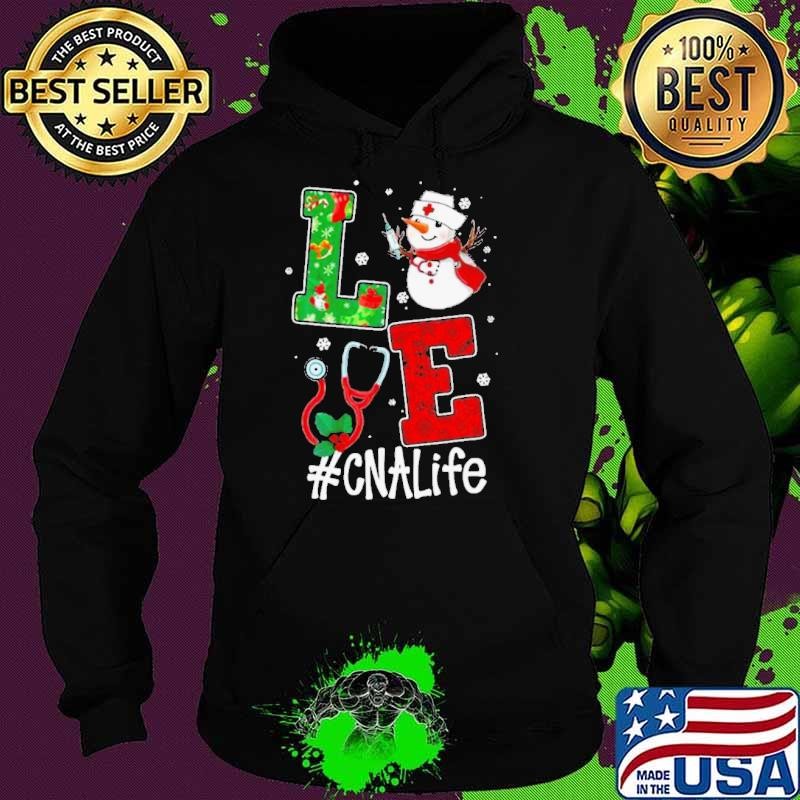 Love Cna Life Snowman Nurse Christmas shirt