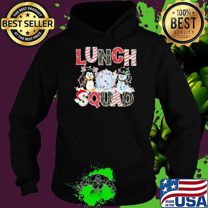 Lunch Squad Christmas Penguin Snowman Lunch Ladies Xmas Penguin Shirt