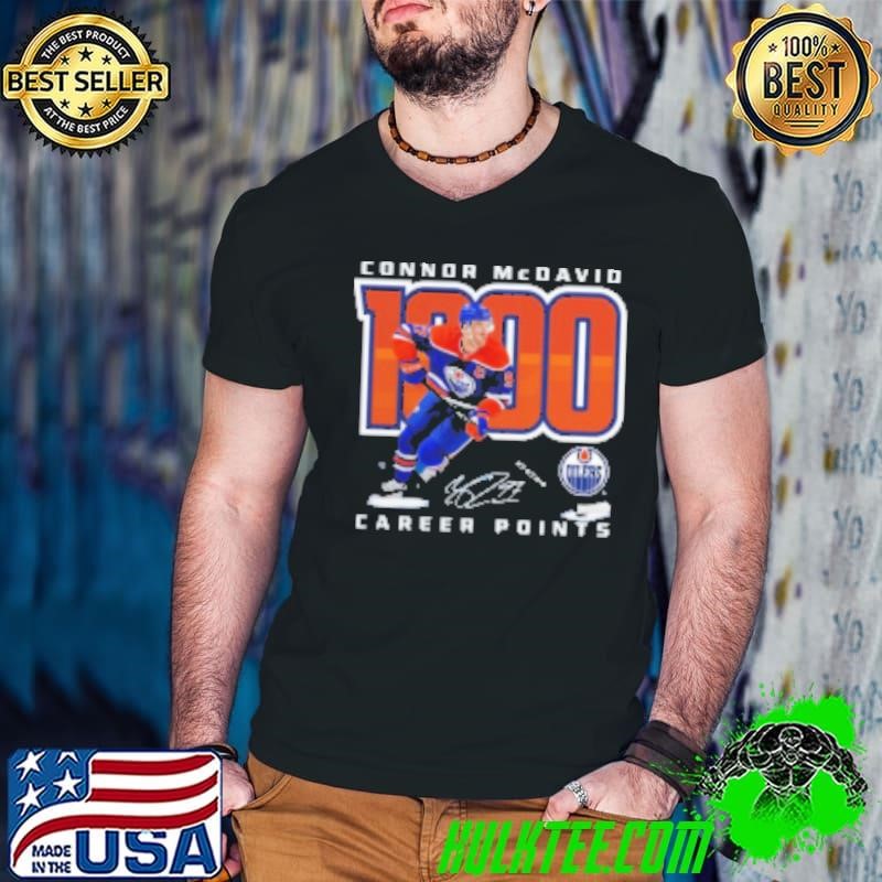 McDavid Edmonton Oilers 1,000 Career Points Shirt