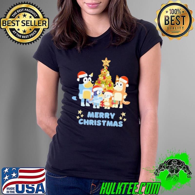 Merry Christmas Bluey Dad Mom And Bingo Shirt