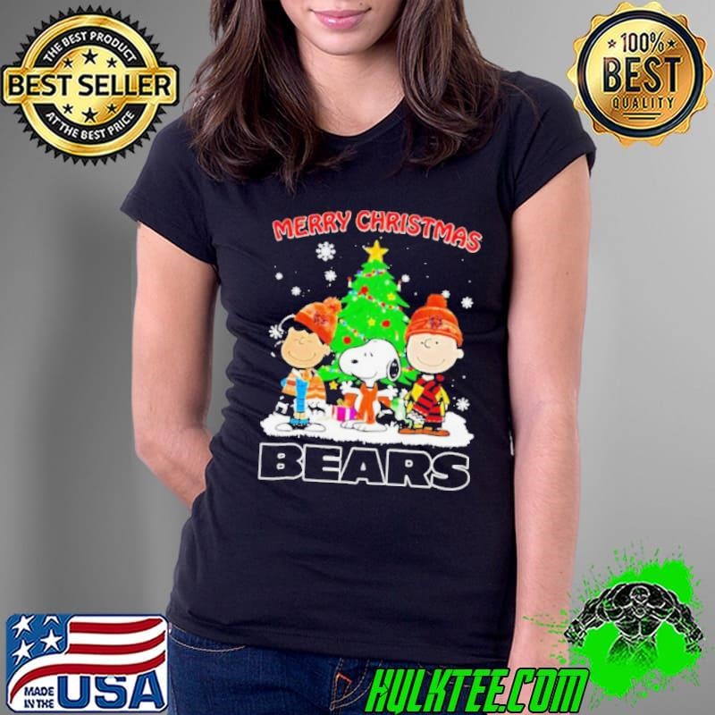 Merry Christmas Chicago Bears X Peanuts characters 2024 shirt
