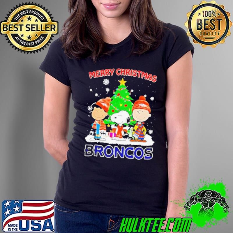 Merry Christmas Denver Broncos X Peanuts characters 2024 shirt