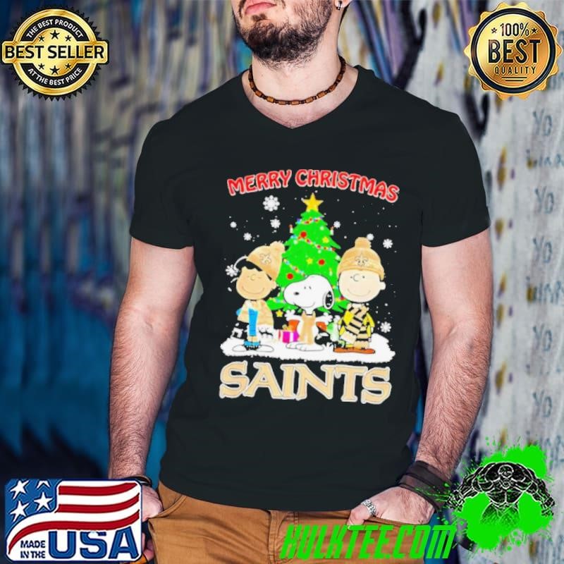 Merry Christmas New Orleans Saints X Peanuts characters 2024 shirt