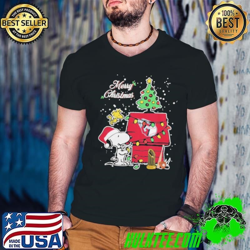 Merry Christmas With Snoopy Baby Cleveland Guardians Guys V Neck
