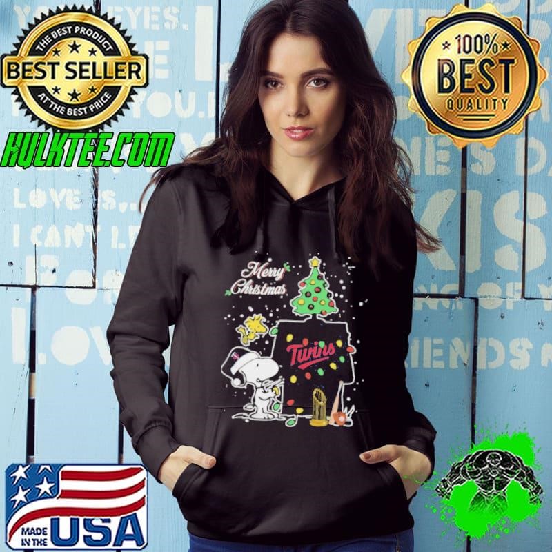 Merry Christmas With Snoopy Baby Minnesota Twins Hoodie