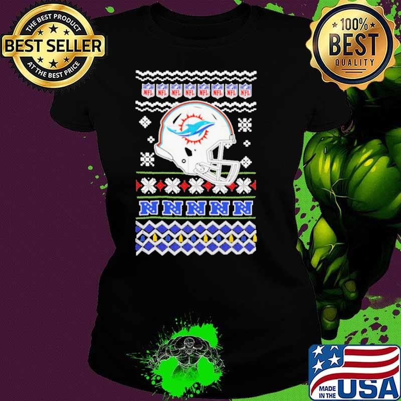 Miami Dolphins NFL football Christmas helmet shirt